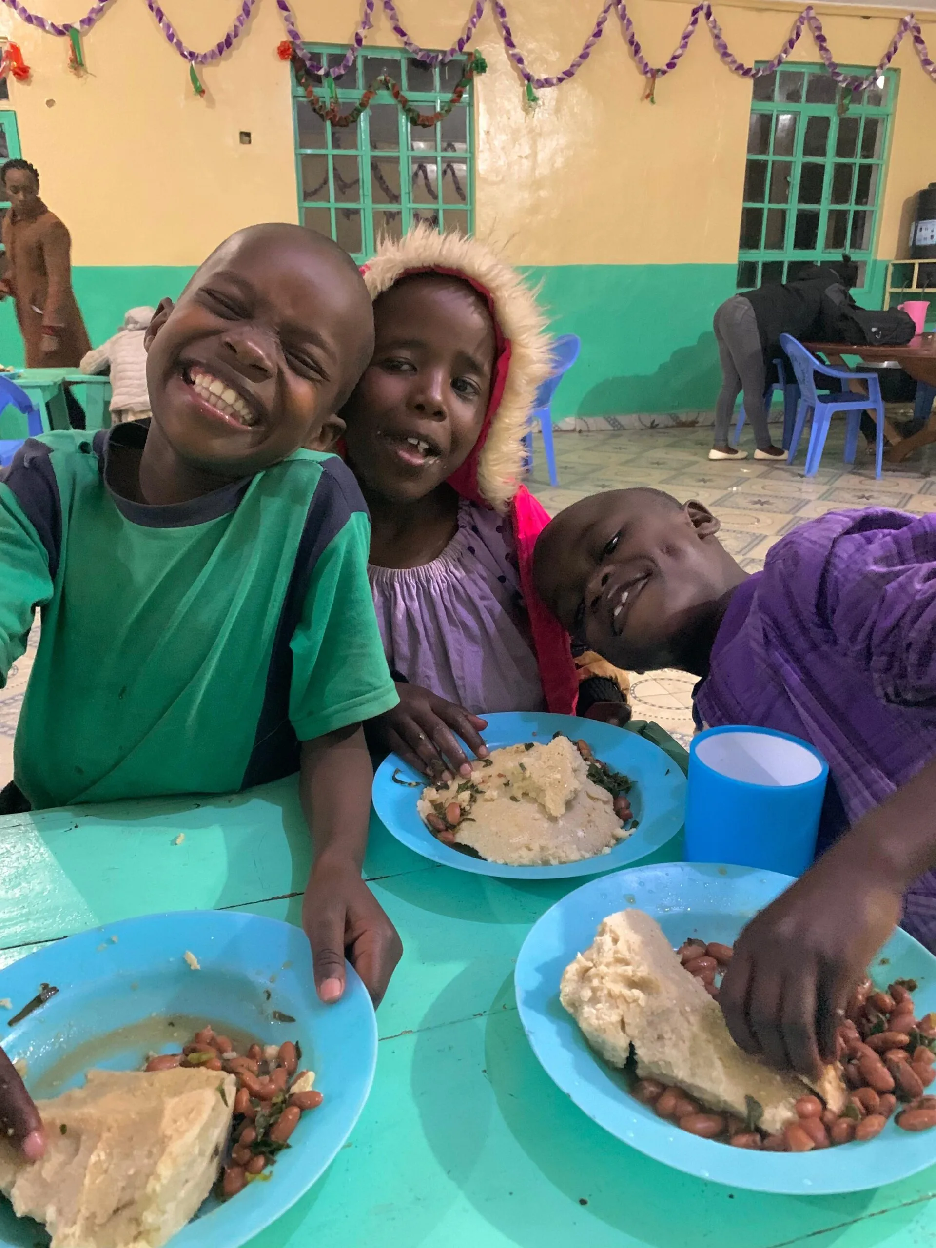 Children enjoying a meal together